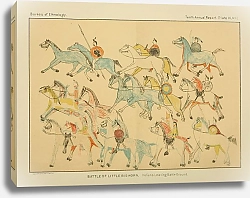 Постер Гэррик Мэлери Battle of Little Big Horn; Indians leaving battleground