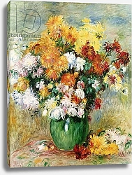 Постер Ренуар Пьер (Pierre-Auguste Renoir) Bouquet of Chrysanthemums, c.1884