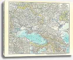 Постер Карта Украины и Северного Кавказа