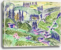 Постер Кирхнер Людвиг Эрнст Landscape, 1918