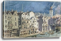 Постер Хоффбауер Теодор Fire at the Pont aux Meuniers in 1621