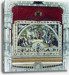 Постер Школа: Немецкая Stage and decorative curtain of the Dresden theatre