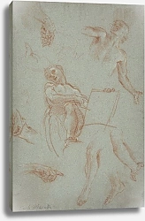 Постер Масукки Агостино Sheet of Studies with Figures, Hands and Feet
