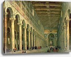 Постер Панини Джованни Паоло Interior of the Church of San Paolo Fuori le Mura, Rome, 1750