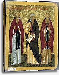 Постер St. John Climacus St. John of Damascus and St. Arsenius, Novgorod School