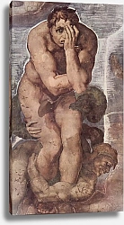 Постер Микеланджело (Michelangelo Buonarroti) Страшный суд, фреска из Сикстинской капеллы [06]. Фрагмент. Проклятые