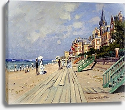 Постер Моне Клод (Claude Monet) Пляж в Трувиле 4