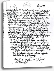 Постер Моцарт Вольфганг Letter from Mozart to his Father, 5th April 1778