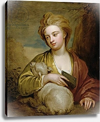 Постер Кнеллер Годфри, Сэр Portrait of a Woman as St. Agnes, traditionally identified as Catherine Voss, c.1705-10