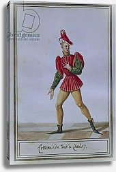 Постер Лебу‑де‑ла‑Месанжер Пьер Men's fashion plate depicting costume of time of Charles VII, by Pierre Antoine Leboux de La Mesangere, watercolor