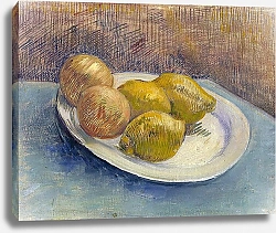 Постер Ван Гог Винсент (Vincent Van Gogh) Натюрморт с лемонами на тарелке