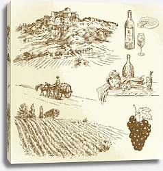 Постер Виноградники Тосканы