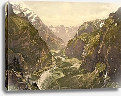 Постер Швейцария. Горная река