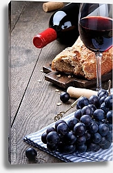 Постер Вино и виноград