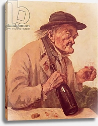Постер Курбе Гюстав (Gustave Courbet) Old Man with a glass of wine
