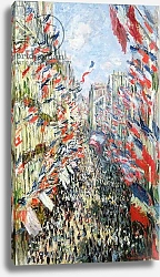 Постер Моне Клод (Claude Monet) The Rue Montorgueil, Paris, Celebration of June 30, 1878