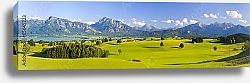 Постер Германия, Бавария. Альпийская панорама в Алгау