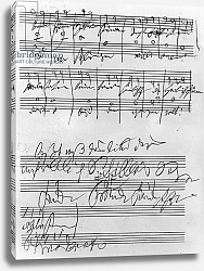 Постер Бетховен Людвиг Handwritten musical score