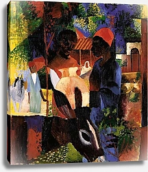 Постер Макке Огюст (Auguste Maquet) Market in Tunis, 1914