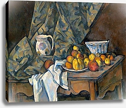 Постер Сезанн Поль (Paul Cezanne) Still Life with Apples and Peaches, c.1905