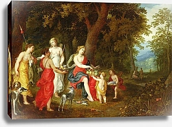 Постер Говарц Абрахам Diana and Her Maidens, after the hunt, 1626