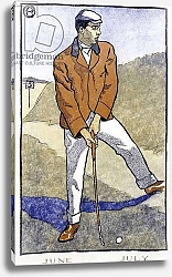 Постер Пенфилд Эдвард Golf Player - in “” Golf Calendar”” by Edward Penfield, 1899