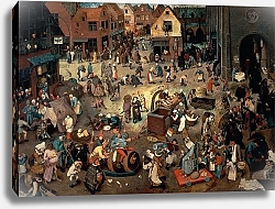Постер Брейгель Питер Старший Fight between Carnival and Lent, 1559