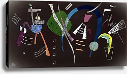 Постер Кандинский Василий The blue bow Painting by Vassily Kandinsky 1938 Milan private collection