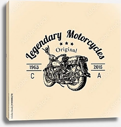 Постер Винтажный логотип мотоциклетного клуба
