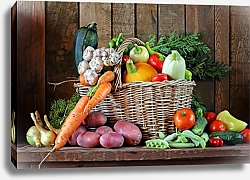 Постер Натюрморт с садовыми овощами