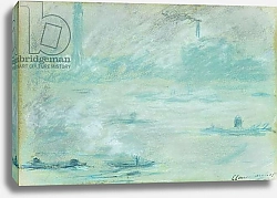 Постер Моне Клод (Claude Monet) London, Boats on the Thames; Londres, Bateaux sur la Tamise, 1901