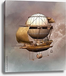 Постер Воздушный корабль в стиле стимпанк