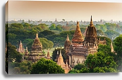 Постер Храмы Баган на рассвете, Мьянма