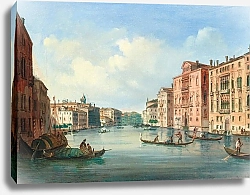 Постер Venice, a view of the Grand Canal with Palazzo Cavalli-Franchetti and Palazzo Barbaro