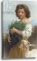 Постер Бугеро Вильям (Adolphe-William Bouguereau) Little Esmeralda; La Petite Esmeralda, 1874
