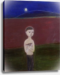 Постер Салари Ройя (совр) Boy in the Moonlight, 2002 acrylic on canvas)