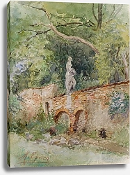 Постер Эгнер Мари Ziegelbrücke mit einer Steinfigur Mödling