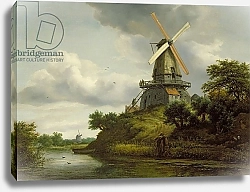 Постер Русдал Якоб Windmill by a River