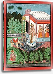 Постер Школа: Индийская 18в The Elopement of Dhola and Maru, Bundi, c.1750
