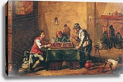 Постер Теньерс Давид Младший Men Playing Backgammon in a Tavern
