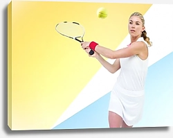 Постер Девушка, играющая в большой теннис