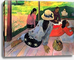 Постер Гоген Поль (Paul Gauguin) Обеденный отдых