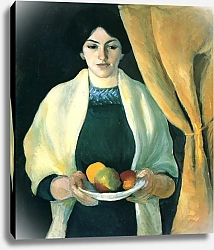 Постер Макке Огюст (Auguste Maquet) Портрет с яблоками (Портрет жены художника)