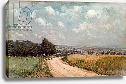 Постер Сислей Альфред (Alfred Sisley) Turning Road or, View of the Seine, 1875