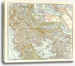Постер Карта европейской части Турции