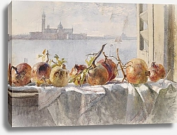 Постер Эгнер Мари Granatäpfel auf einer Fensterbank
