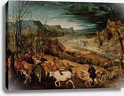 Постер Брейгель Питер Старший The Return of the Herd 1565