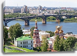 Постер Россия, Нижний Новгород. Вид с холма