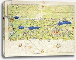 Постер Агнес Батиста (карты) The Holy Land, from an Atlas of the World in 33 Maps, Venice, 1st September 1553