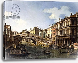 Постер Каналетто (Giovanni Antonio Canal) The Rialto Bridge, Venice, from the South with the Embarkation of the Prince of Saxony during his Visit in 1740,